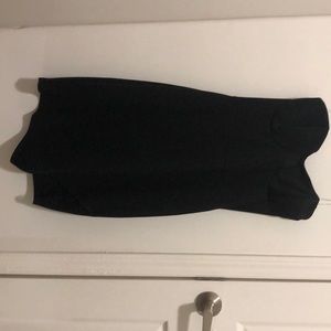 Strapless black dress